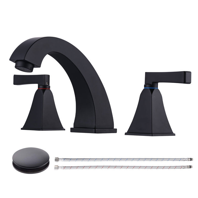 Robinet de salle de bain à large entraxe avec bonde