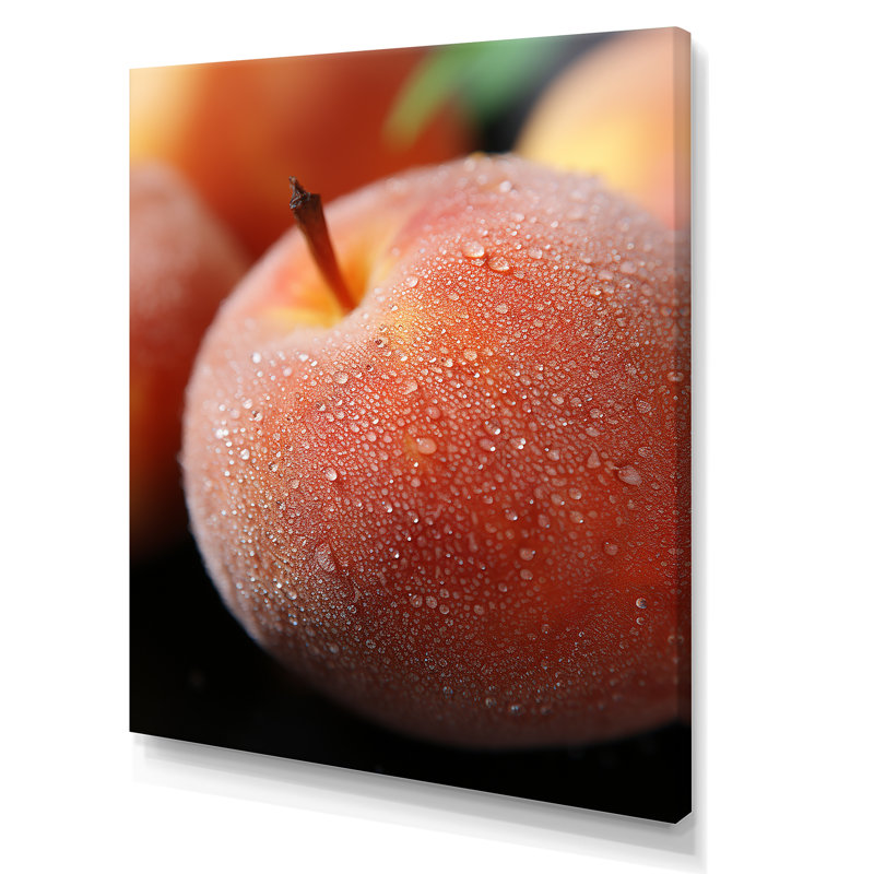 Juice Peach Fruit Delight 1 - fruits, art mural, H 20 po x l 12 po x P 1 po