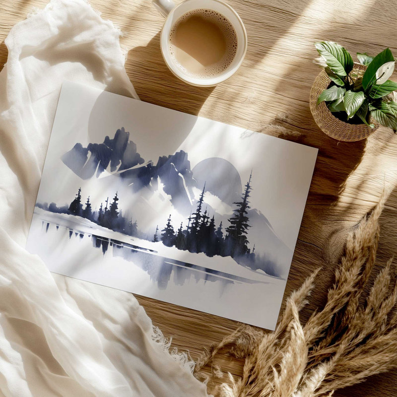 Imprimé Moonlit Mountain Majesty, Sans cadre, papier, H 11 po x l 14 po
