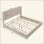 Structure de lit plateforme en bois avec tête de lit, aucun sommier requis, lit sur pied, assemblage facile-1889039985-1889039996