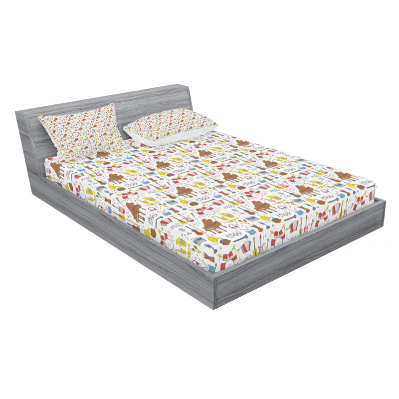 Jazz Microfiber Sheet Set, Full Sheet Set with Fitted Sheet