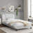 Red Barrel Studio® Bed Frame With Headboard Black 39.4"X79.9" Twin XL Faux Leather-2030857288-2030857289