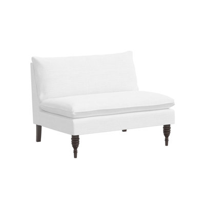 Red from Scalamandre Crafted by Cloth & Company Concord Settee in Solids