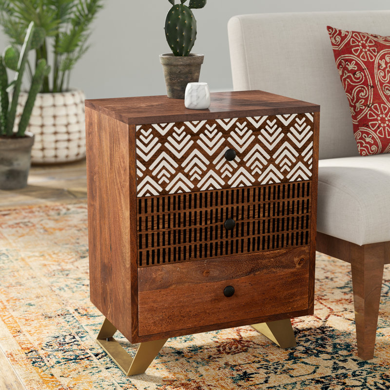 Table de bout avec rangement Rayford