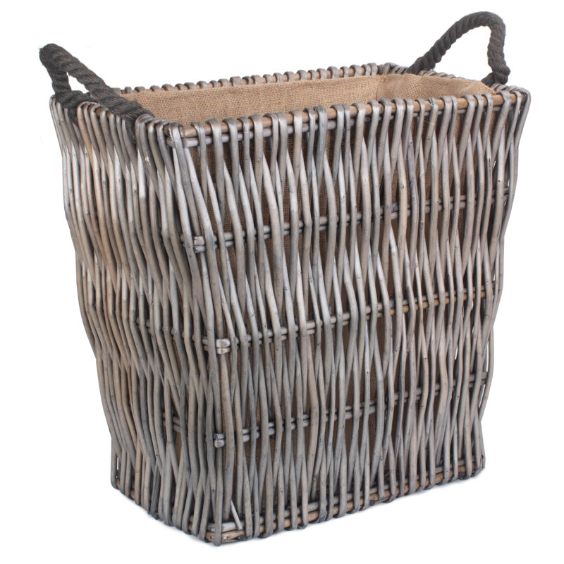 Fiskerton Wicker Log Storage Basket, 48cm H x 49cm W x 30cm D