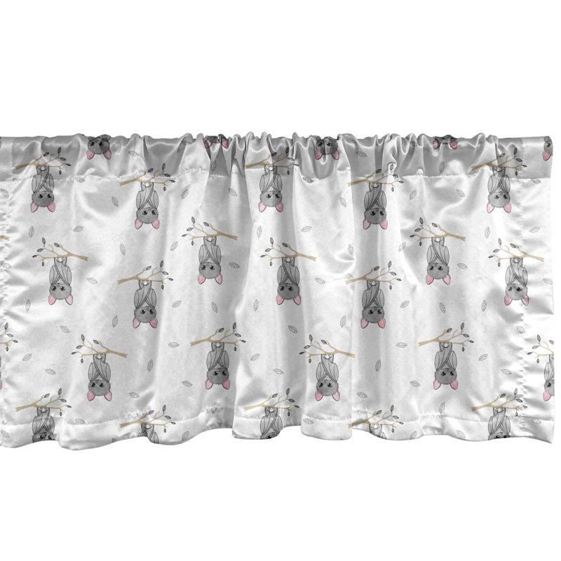 Ensemble de 2 cantonnières et feuilles exotiques Ambesonne Jungle, L 54 po x L 12 po