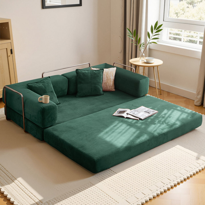 Canapé-lit modulaire Teddy - canapé de plancher pliable - mousse librement combinable pour salon, appartement et bureau - canapé compressé dans une boîte