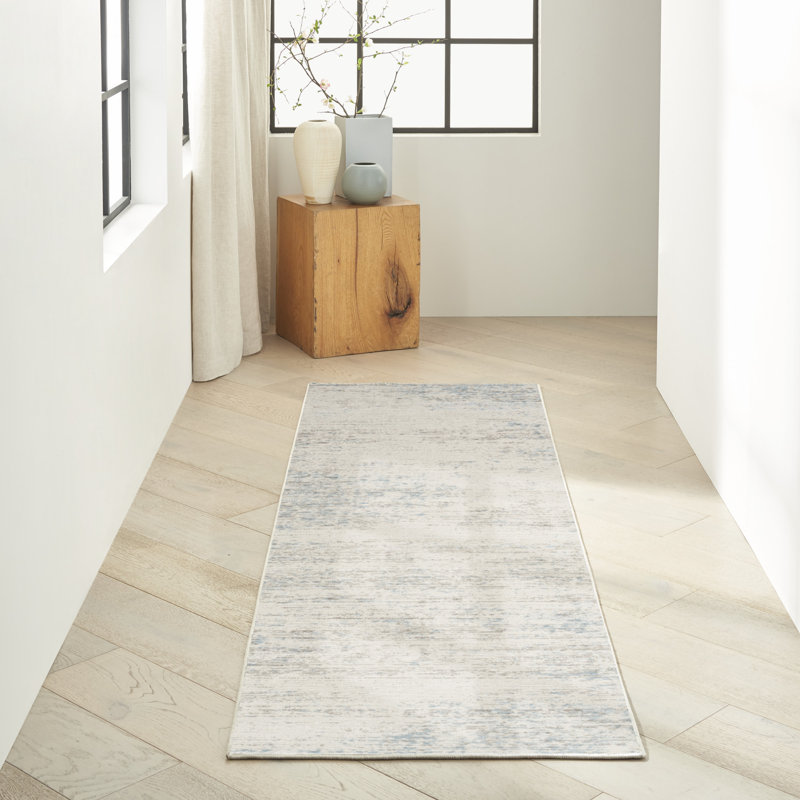 Tapis gris moderne Calvin Klein, Tapis de couloir 2 pi 3 po x 7 pi 3 po