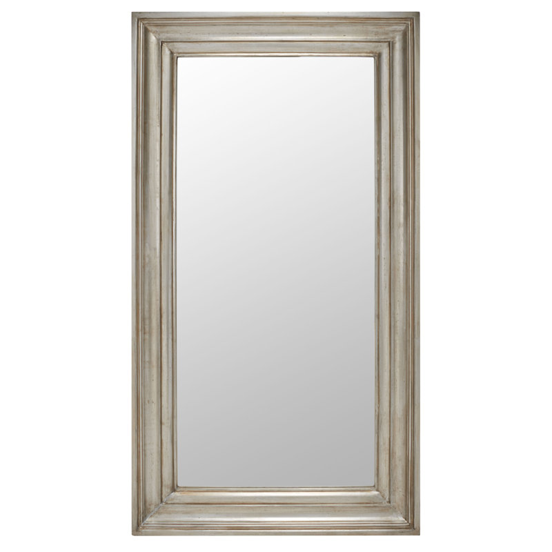 Grand miroir mural Zachary, Argent antique