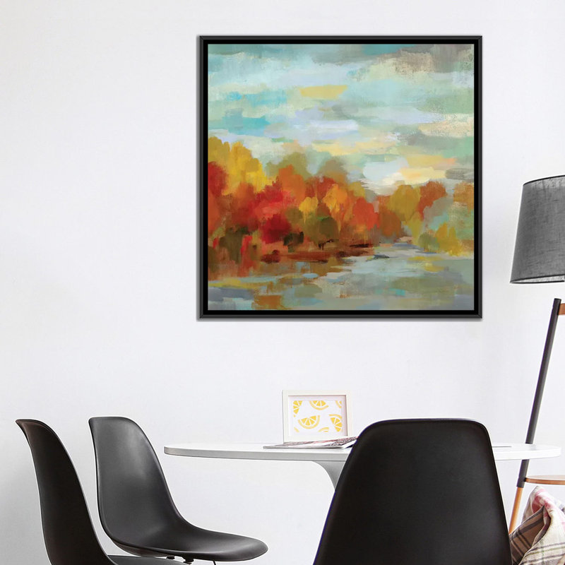 «Octave Dreamscape», reproduction sur toile, H 18 po x l 18 po x P 1,5 po, Toile avec cadre noir, Pas de tapis