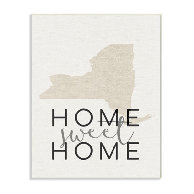 " Home Sweet Home New York Typography " by Daphne Polselli