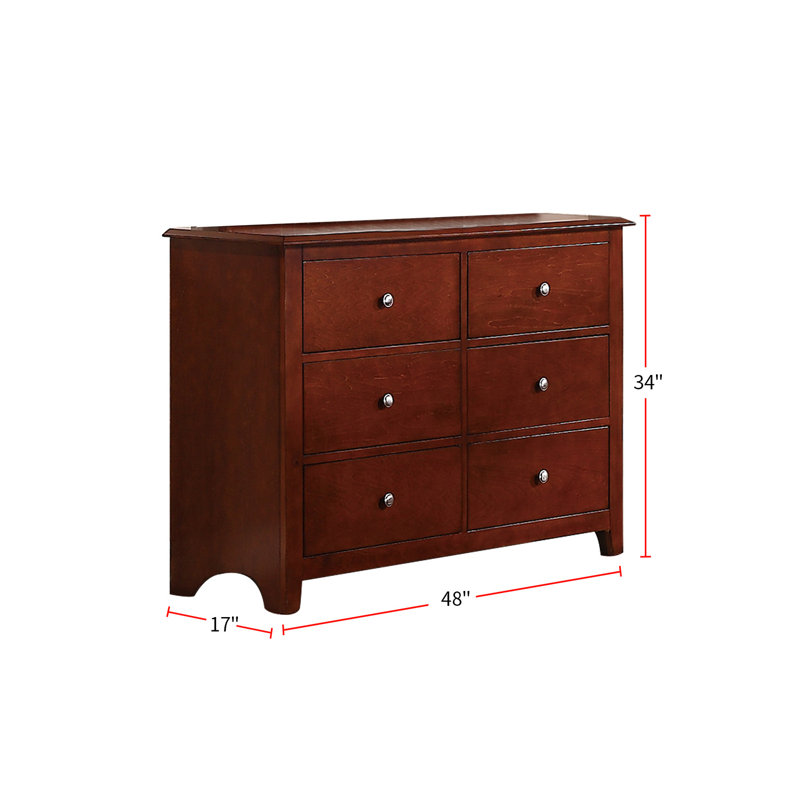 Commode double 6 tiroirs l 48 po