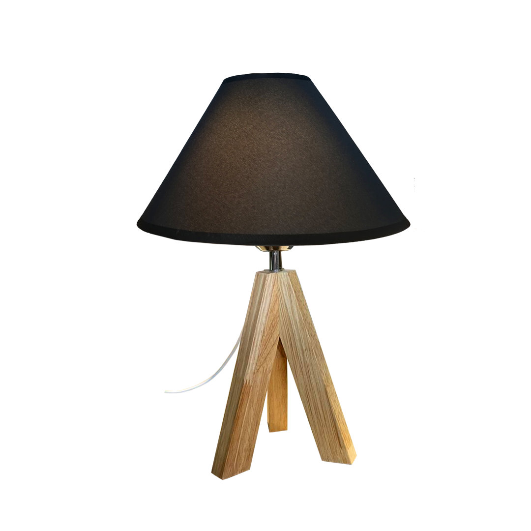 Rucki Wood Tripod Lamp
