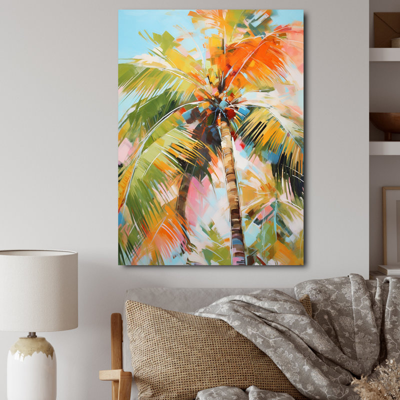 «Pontus Palm Trees Palm VII», reproduction d'art sur toile de palmiers, Toile tendue, 32" H x 24" W