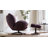 Anouk Tufted Back Type Swivel Base Accent Chair with Ottoman-615735665