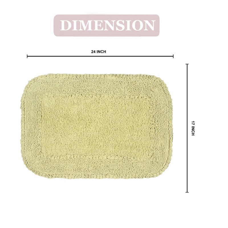Maytham Bath Rug, Green, Rectangle - 17" W x 24" L