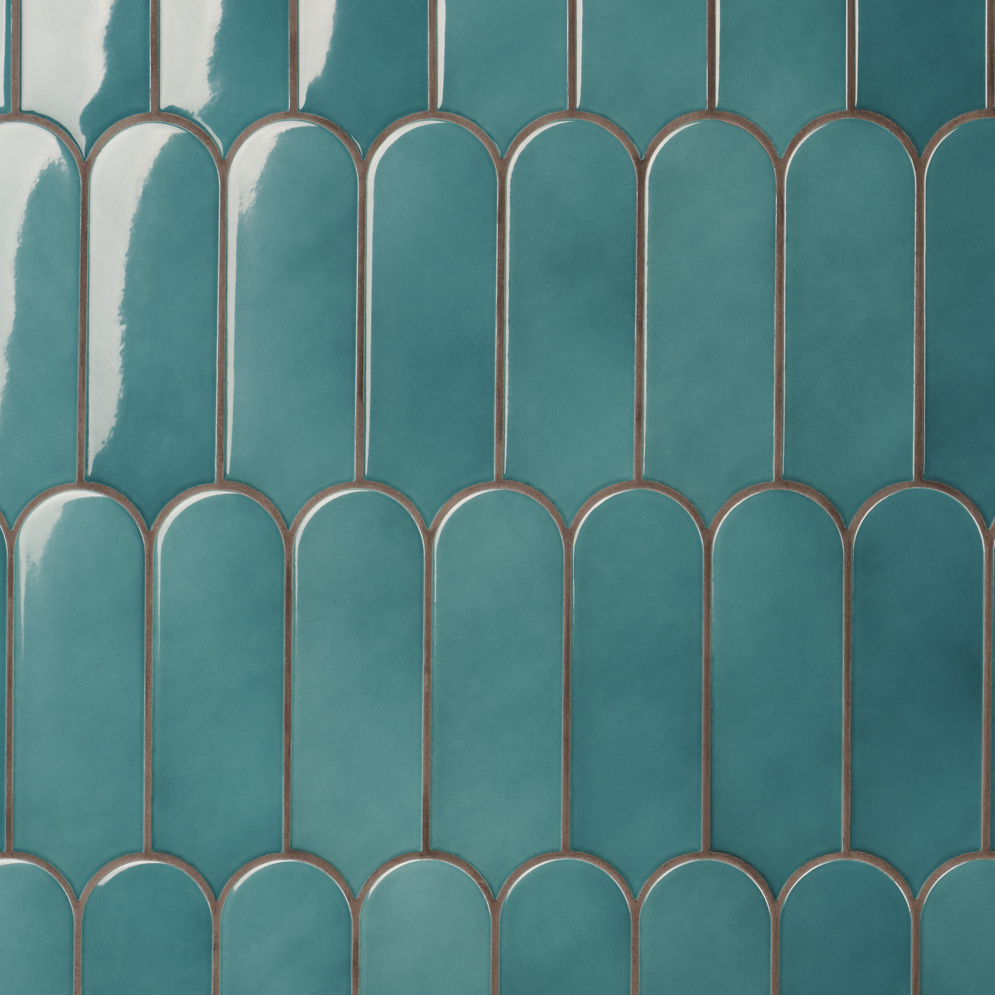 Airy 2.83 in. x 7.67 in. Polished Ceramic Fishscale Wall Tile (5.15 Sq. Ft. / Case), Turquoise