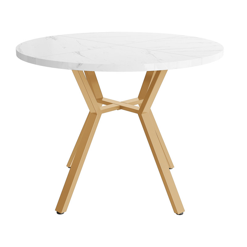 Round Metal Base Dining Table