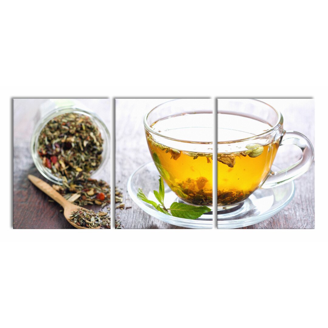 3-tlg. Leinwandbilder-Set Delightful Herbal Tea