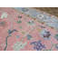 Tapis rose en laine noué à la main de conception unique 11 pi 10 po x 15 pi 2 po Hurst