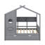 Lit maison avec lit gigogne et tablette de rangement-283694657-283694658