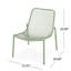 Chaises empilables modernes pour l'extérieur l 26 po x P 22,88 po H 26 po