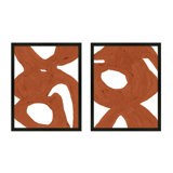 Copper Harmony Set Of 2 Print by Andrea Stokes