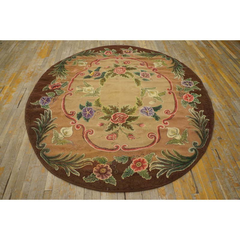 Tapis à médaillon antique American Hooked
