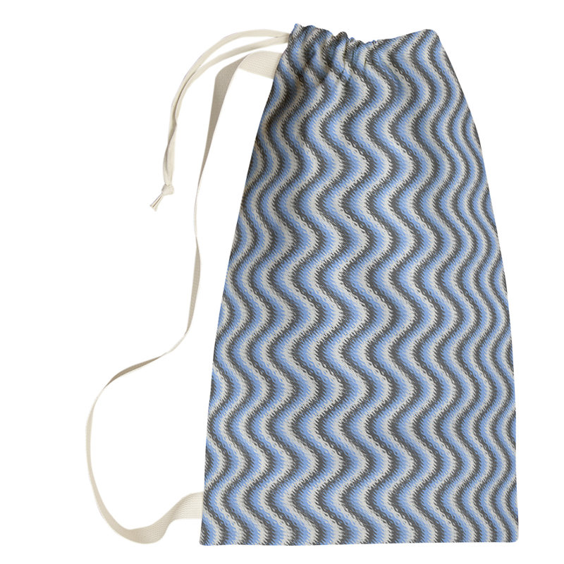 Kitterman Fabric Laundry Bag with Handles, Small ( 64" H x 20" W x 1.5" D), Blue