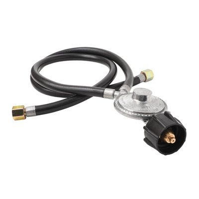 Flame King 2FT Y-Splitter Propane Regulator Double Hose Outlet Fits Type-1 (QCC-1) Tank Connections