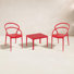 Farrah 2-Person Weather-Resistant Patio Conversation Set with Table