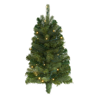 Flat Back Wall Hanging Christmas Tree with LED Lights
