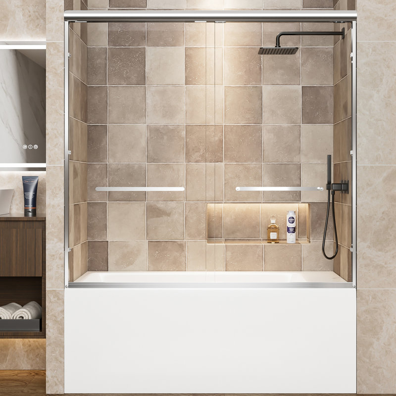 Porte de douche coulissante 60 po. W 1/4 po
