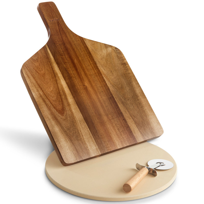 VonShef 3 -Piece Wood Pizza Kit