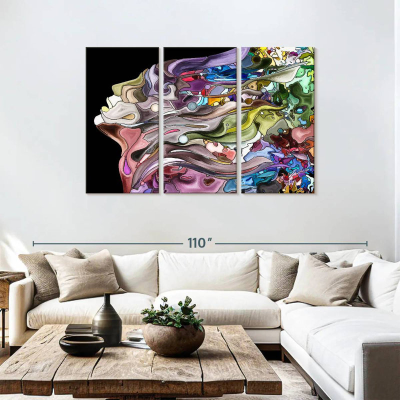 Profil abstrait Leisha, H 48 po x l 74 po