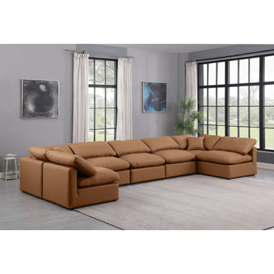 Canapé modulaire en similicuir 7 pièces Itala