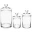 3 Piece Clear Indoor/Outdoor Glass Jar Set