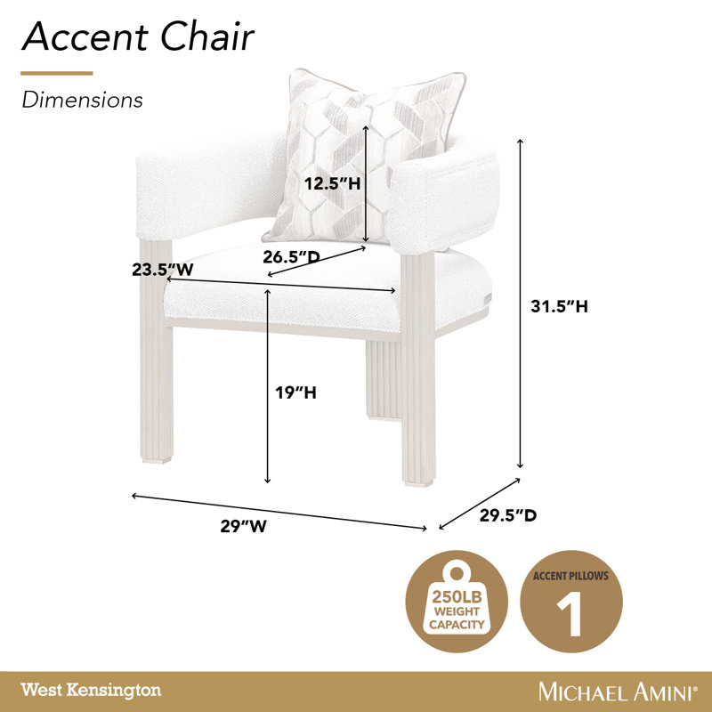 West Kensington Accent Chair, Medium Yellow Wood