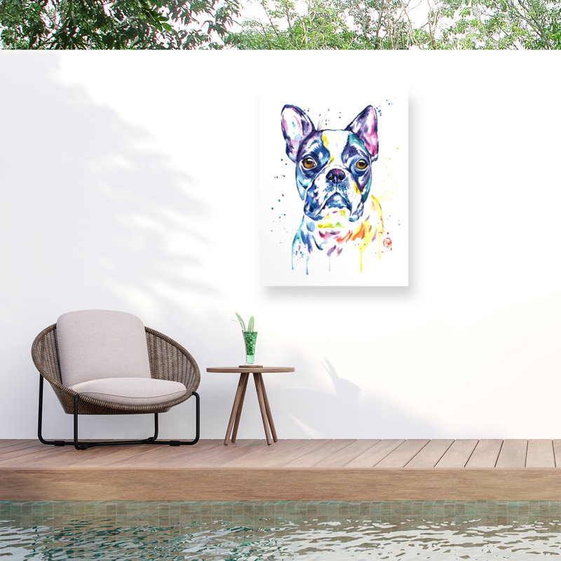 Toile d'extérieur Lisa Whitehouse Boston Terrier, H 14 po x l 19 po