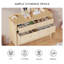 Commode 6 tiroirs avec rangement, large commode pour chambre de bébé, chêne-2073579870
