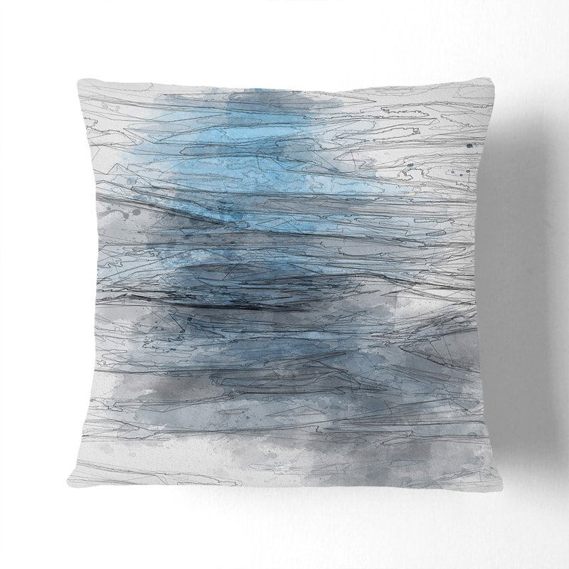 Dark Water In Abstract Abstract Square Throw Cushion, 55cm H x 55cm W x 20cm D