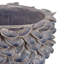 Pot décoratif en forme de coquillage nervuré 13 pouces, céramique mauve