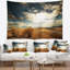 Tapisserie paysage prairie sous les nuages lourds-28488110