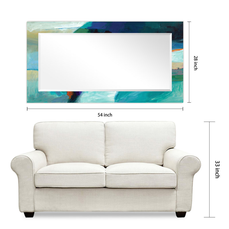 Emillie Glass Rectangle Mirror, 54" x 28"