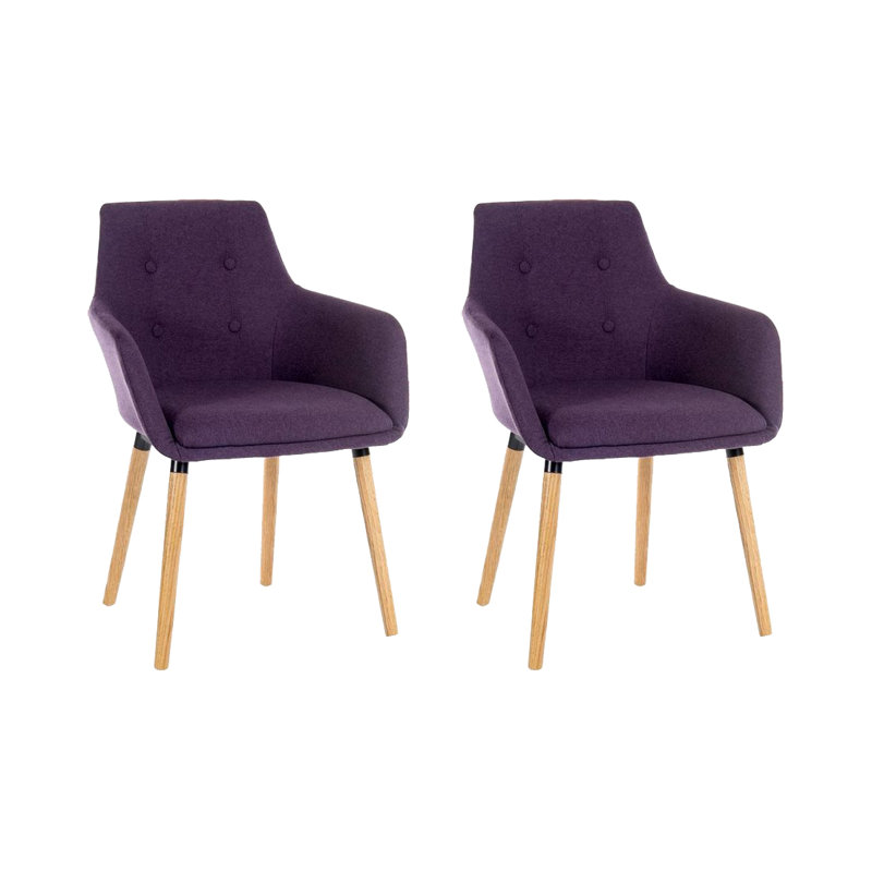 Camargo 18.5cm H Tufted Upholstered Accent in Plum, Plum