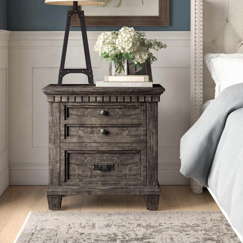 Kristel 29'' W Solid Wood Nightstand