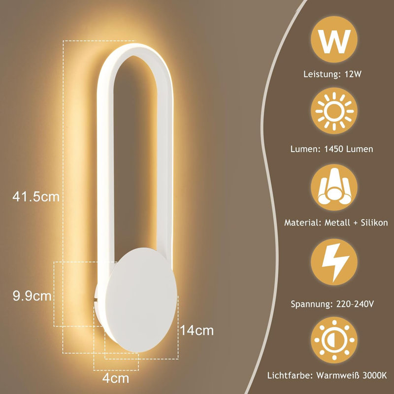 Flush Mounted Sconce, White