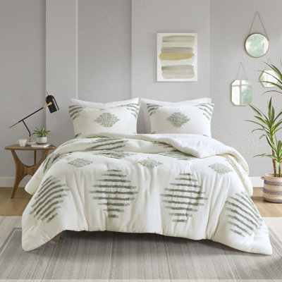 INK+IVY Tahli 3-Piece 100% Cotton Blend Chenille King/Cal King Comforter Set