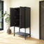 Armoire sophistiquée en placage de chêne avec plusieurs fonctions de rangement