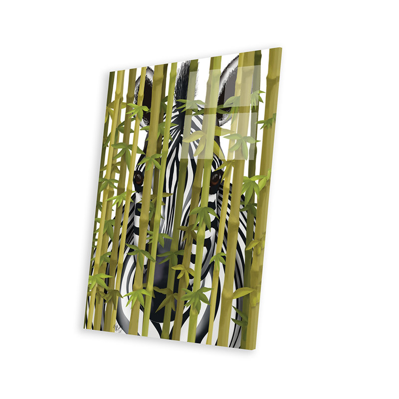 " Bamboo Zebra " by Fab Funky, 24" H x 16" W x 0.25" D